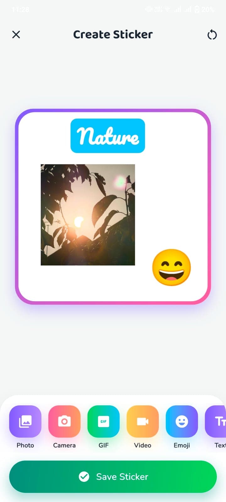 Creating a sticker from a photo